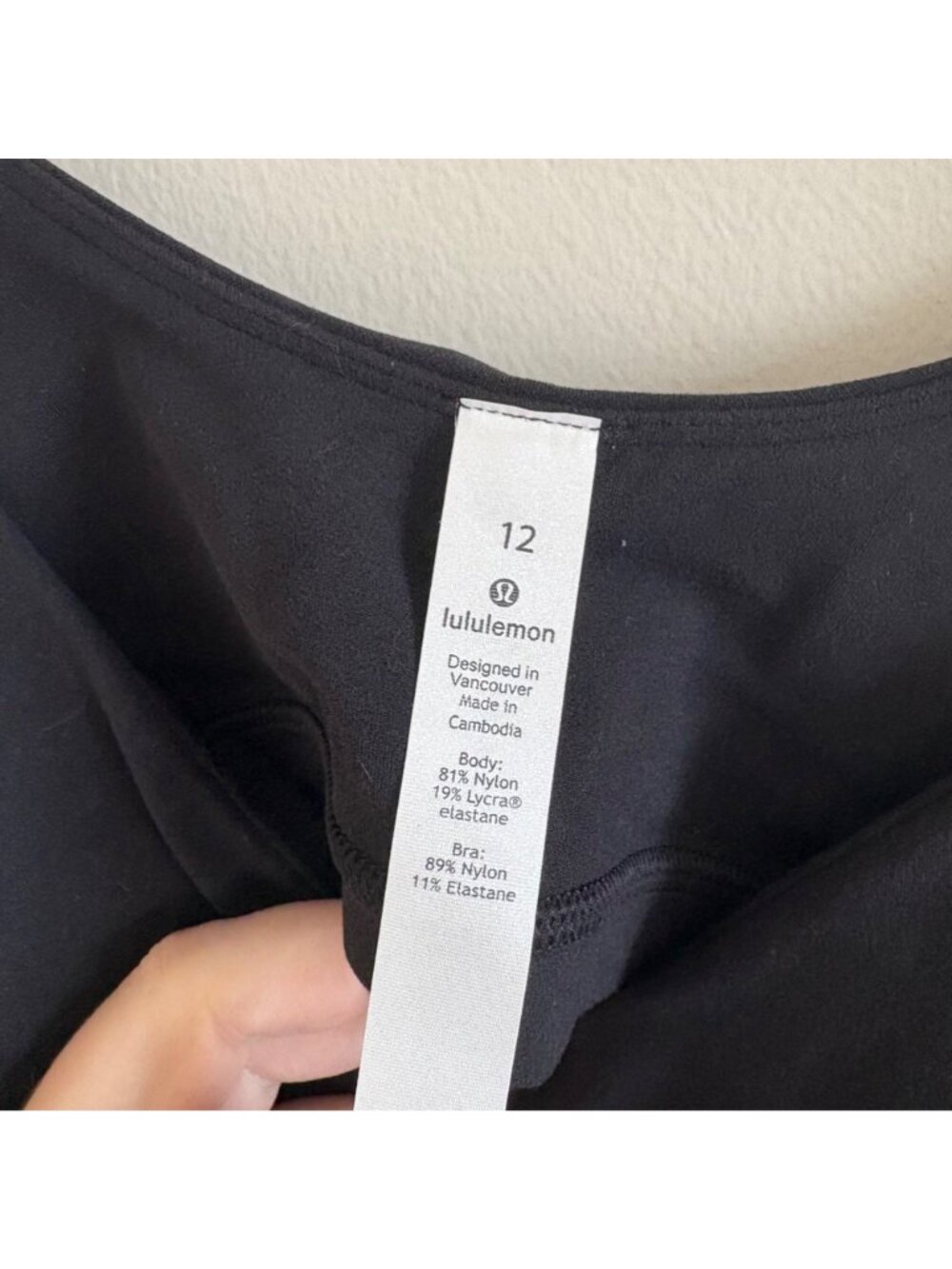 Lululemon Athletic Align Nulu Crop Tank Top Black NWT Women’s Size 12 - Picture 6 of 7